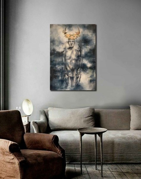 Sacred Deer Painting by Illya Albigo - Jose Art Gallery