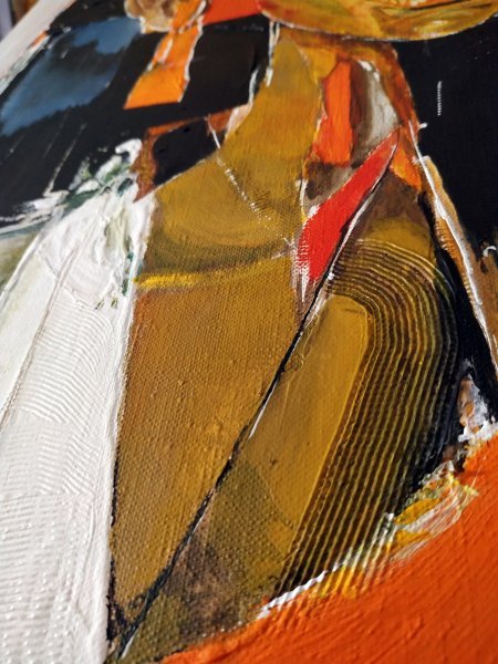 Additional view 3: Expressionism Portrait Painting Holy Face of Genesis by painter Alexander Aksyonov acrylic canvas 