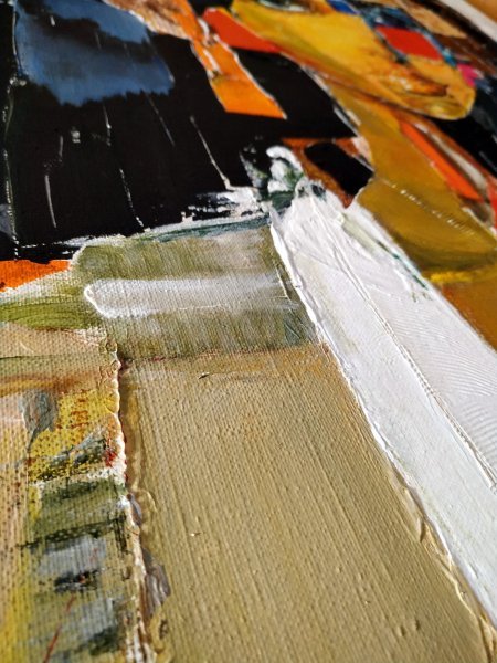 Additional view 4: Expressionism Portrait Painting Holy Face of Genesis by painter Alexander Aksyonov acrylic canvas 