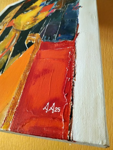 Additional view 5: Expressionism Portrait Painting Holy Face of Genesis by painter Alexander Aksyonov acrylic canvas 