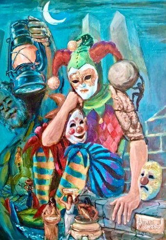 Живопис "П'єро: фантастична душа Сеари", живописець William Barreto акрил холст в Jose Art Gallery