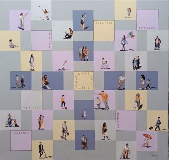 Pittura "Essenza della vita", pittore Iryna Baranova acrilico tela alla Jose Art Gallery