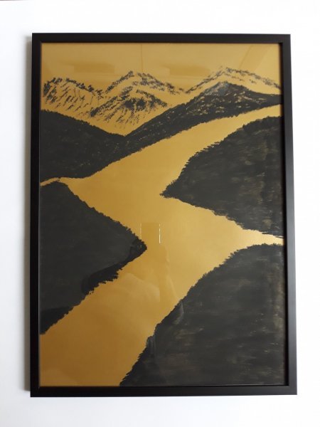 Río amarillo Pintura de Marie Ruda - Jose Art Gallery