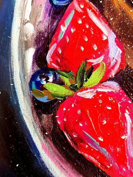 Additional view 5: Pop Art Still-Life Painting Breakfast - food painting by painter Aliaksandra Tsesarskaya acrylic canvas 