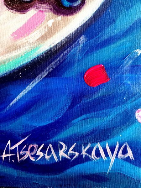 Additional view 10: Pop Art Still-Life Painting Breakfast - food painting by painter Aliaksandra Tsesarskaya acrylic canvas 