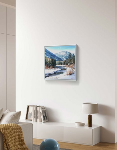Winter river Drawing - Viktar Yushkevich Yuvart
