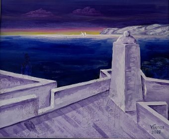 Peinture "Les ailes de la ville", peintre Valeriy Fayner acrylique toile à la Jose Art Gallery