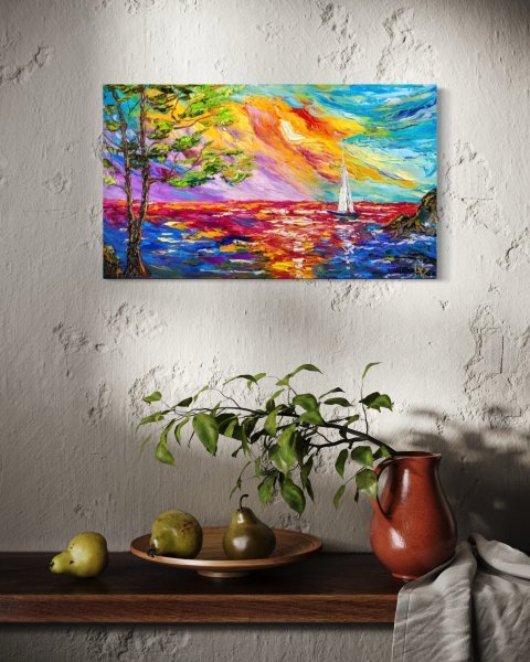 Immagine aggiuntiva 9: Impressionismo Paesaggio Pittura "Viaggio interiore", pittore Vladyslav Durniev olio tela 