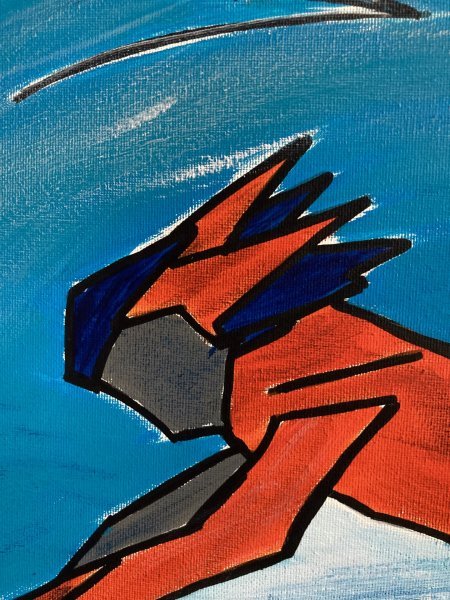 Additional view 4: Avant-garde Marine Art Painting Pearl diver by painter Imar acrylic canvas 