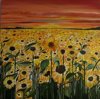 Painting "And the sky doesn't end" by painter Francesca Nicolaci acrylic canvas at Jose Art Gallery