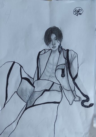 Pittura "Sottovento", pittore Lix matita carta alla Jose Art Gallery