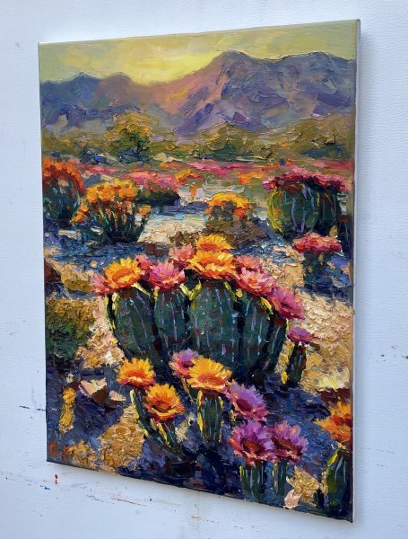 Immagine aggiuntiva 1: Impressionismo Paesaggio Pittura "Canyon dell'Arizona", pittore Yevgeny Chernyakovsky olio tela 