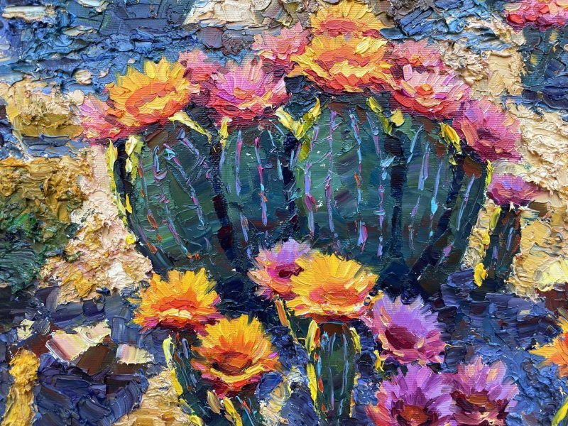 Immagine aggiuntiva 3: Impressionismo Paesaggio Pittura "Canyon dell'Arizona", pittore Yevgeny Chernyakovsky olio tela 