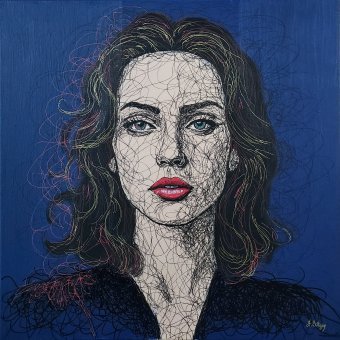 Pintura "Magnético", pintor Axelle Biltgen acrílico lienzo en Jose Art Gallery