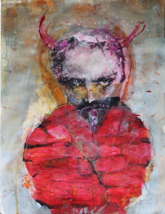 Живопись "Дьявол кроется в деталях", живописец Lochter Andreas смешанная техника картон в Jose Art Gallery