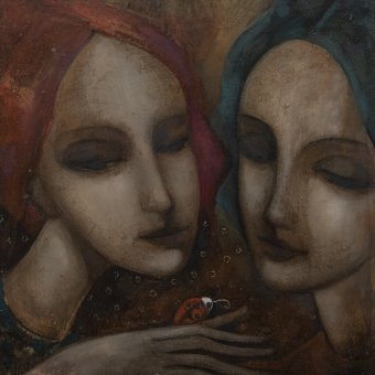 Живопись "Подруги", живописец Elene Injia масло холст в Jose Art Gallery