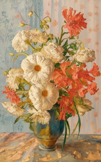 Цифрове мистецтво "Витриманий букет. Квіти та ретро-шарма", цифровий художник Dinem в Jose Art Gallery