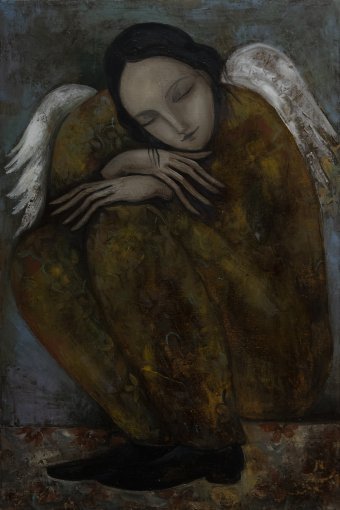 Живопись "Небесное Вдохновение и Вера", живописец Elene Injia масло холст в Jose Art Gallery