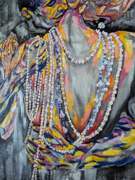 Додаткове зображення 1: Фігуративізм Ню Живопис "Перлинні обійми", живописець Оксана Альміз масло холст 