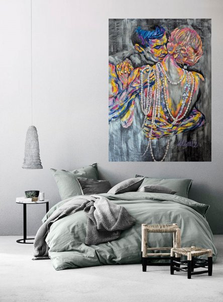 Додаткове зображення 7: Фігуративізм Ню Живопис "Перлинні обійми", живописець Оксана Альміз масло холст 