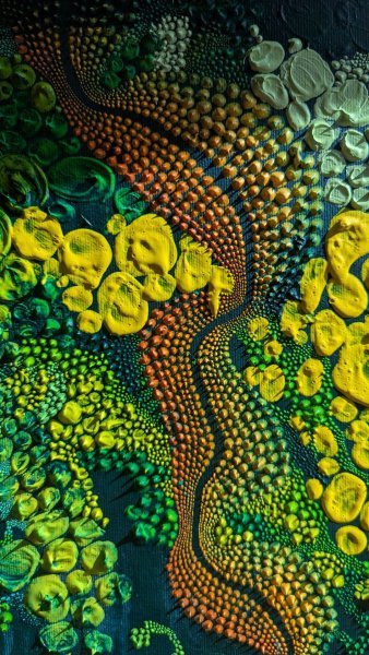 Additional view 6: Abstract Mythological Painting Forming a new self by painter Oksana Gural acrylic canvas 