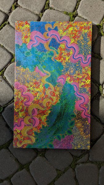 Additional view 2: Abstract Flower Painting When music plays, everything comes alive by painter Oksana Gural acrylic canvas 