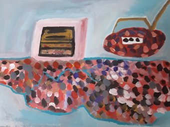 Radio and Microwave. Abstract Still-Life Colors