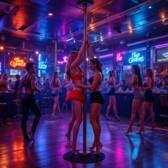 Strip Club Reflections: Dance and Light