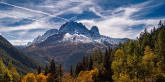 Photography "Autumn light at Aiguille Verte" by photographer Michael Lusser at Jose Art Gallery