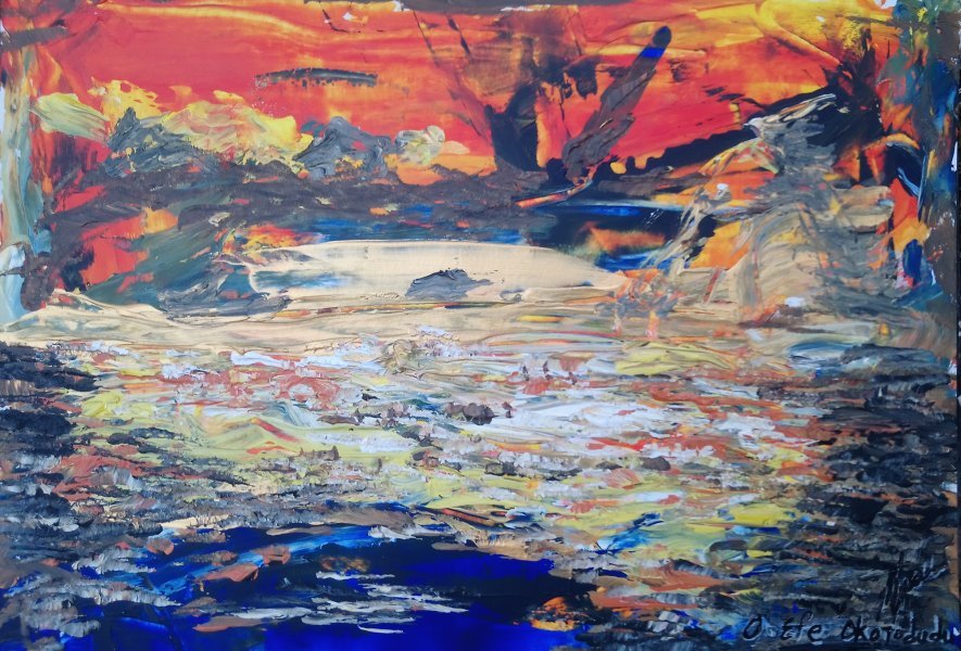 Abstract No.1 Drawing - Ovwede Efe Art - Jose Art Gallery