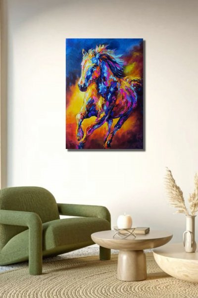 Additional view 1: Contemporary Art Animal Painting Fiery momentum by painter Anastasia Kozorez oil canvas 