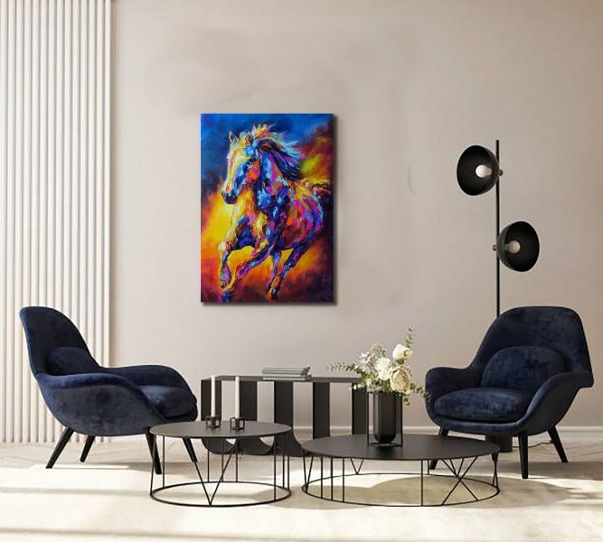 Additional view 4: Contemporary Art Animal Painting Fiery momentum by painter Anastasia Kozorez oil canvas 