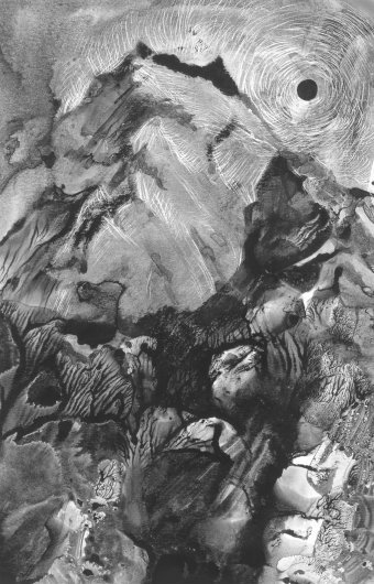 Gráfico "Eclipse solar", ilustrador Lana Korolievskaia tinta papel en Jose Art Gallery