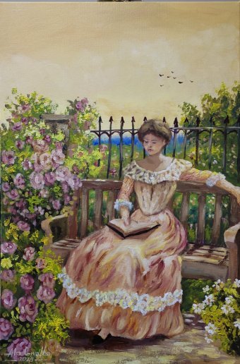 Reading in the garden