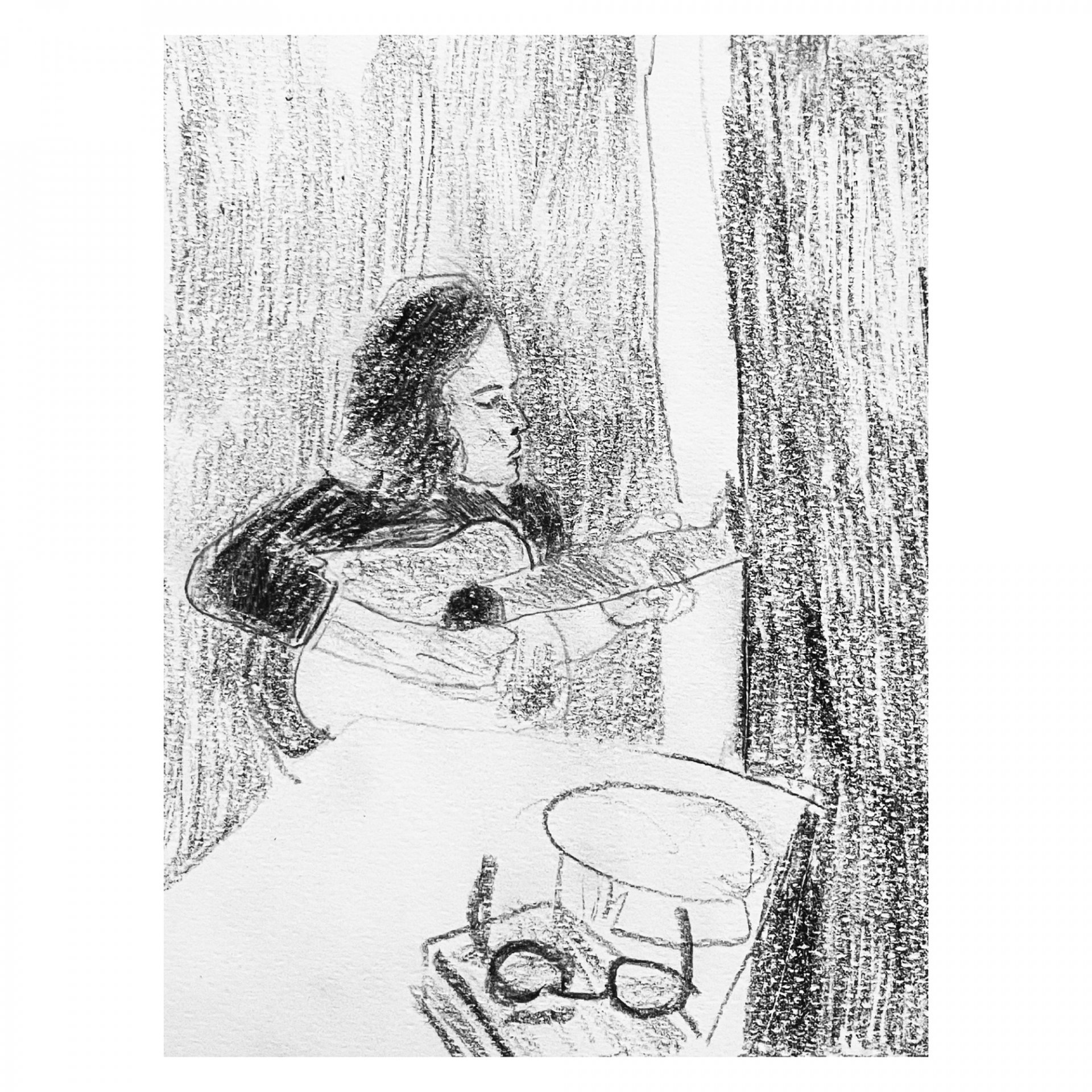 Women with a guitar Sculpture - Irfan Ajvazi
