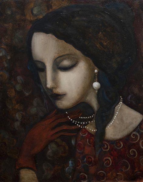 Dipinto «L'eleganza dei riflessi nell'Art Déco», Elene Injia