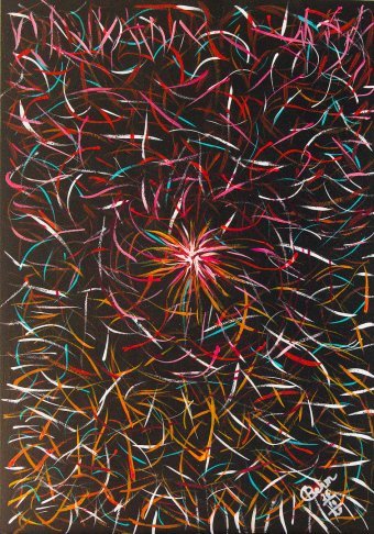 Malerei "Feuerstern", maler/-in Christopher Rehm Acryl Holz in der Jose Art Gallery