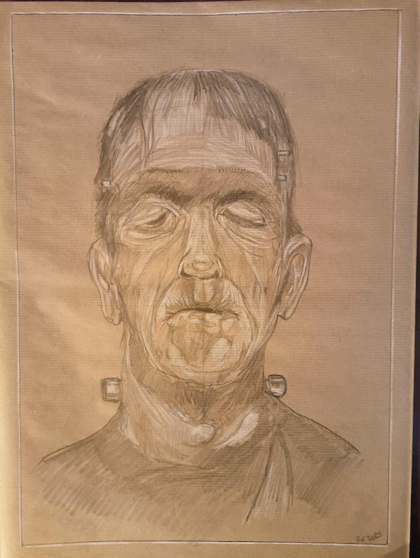 Frankenstein: Representation of the Ancient Monster Painting by roberto ...
