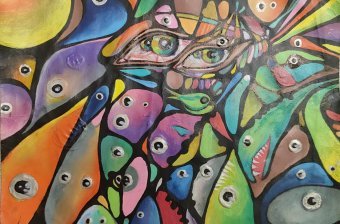 Gráfico "Grafiti de colores", ilustrador Tatiana  pintura acrílica papel en Jose Art Gallery