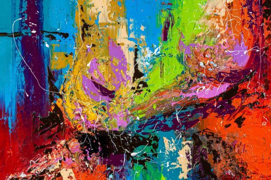 Additional view 6: Abstract Interior Painting Symphony of Color by painter Liubov Kuptsova oil canvas 