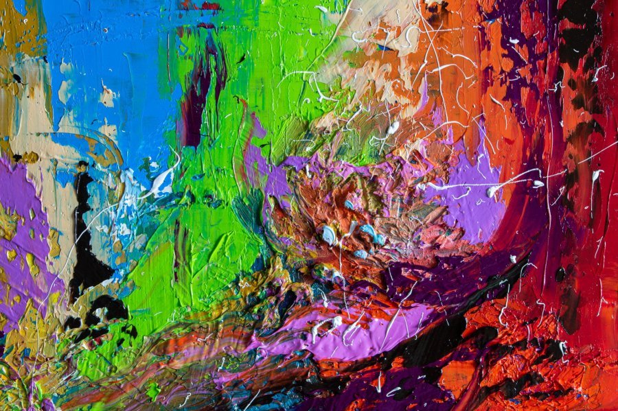 Additional view 8: Abstract Interior Painting Symphony of Color by painter Liubov Kuptsova oil canvas 