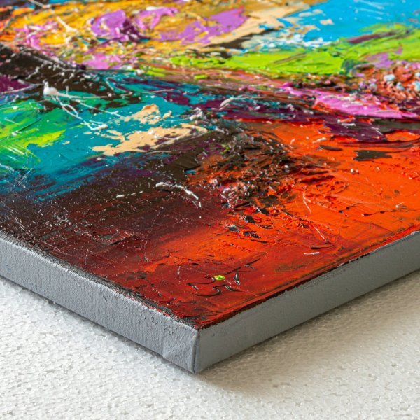 Additional view 9: Abstract Interior Painting Symphony of Color by painter Liubov Kuptsova oil canvas 