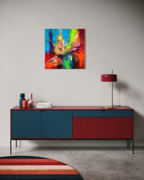 Additional view 10: Abstract Interior Painting Symphony of Color by painter Liubov Kuptsova oil canvas 