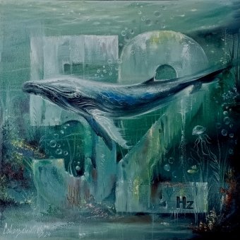 Painting "Kit 52 Hz" by painter Igor Sokolskiy oil canvas at Jose Art Gallery