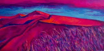 Painting "Painting Summer Carpathians," by painter Oksana Chumakova acrylic canvas at Jose Art Gallery