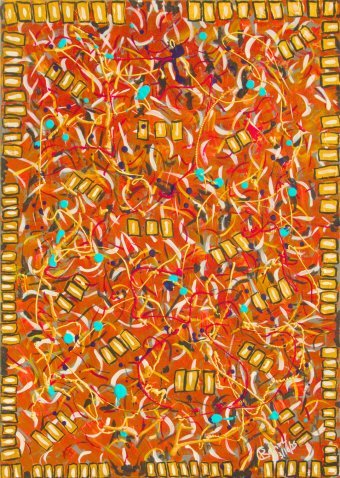 Malerei "QBits 11", maler/-in Christopher Rehm Acryl Holz in der Jose Art Gallery