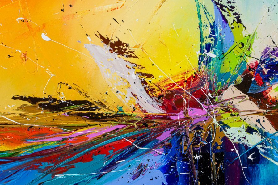 Additional view 5: Abstract Interior Painting Birth of Energy by painter Liubov Kuptsova oil canvas 