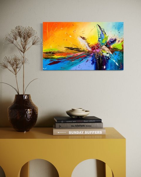 Additional view 8: Abstract Interior Painting Birth of Energy by painter Liubov Kuptsova oil canvas 