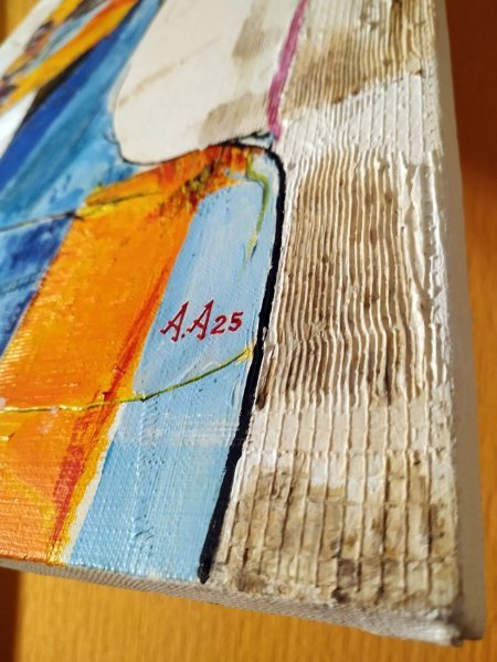 Additional view 5: Expressionism Portrait Painting Gravity in Blue Minor (Bm) by painter Alexander Aksyonov acrylic canvas 