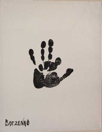 Painting "The hand that gave voice to my music" by painter Grigoriy Borzenko oil canvas at Jose Art Gallery